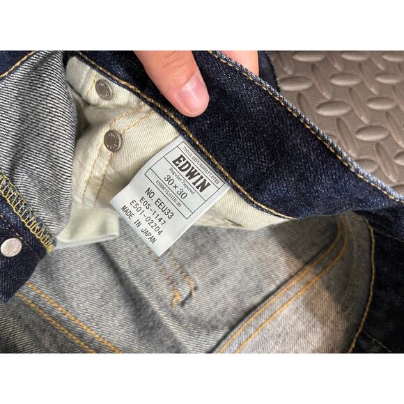 Rare Edwin‎ Jeans Mens Japanese Selvage Denim Pants Made in Japan Hemmed 30 x 25 - Picture 5 of 11